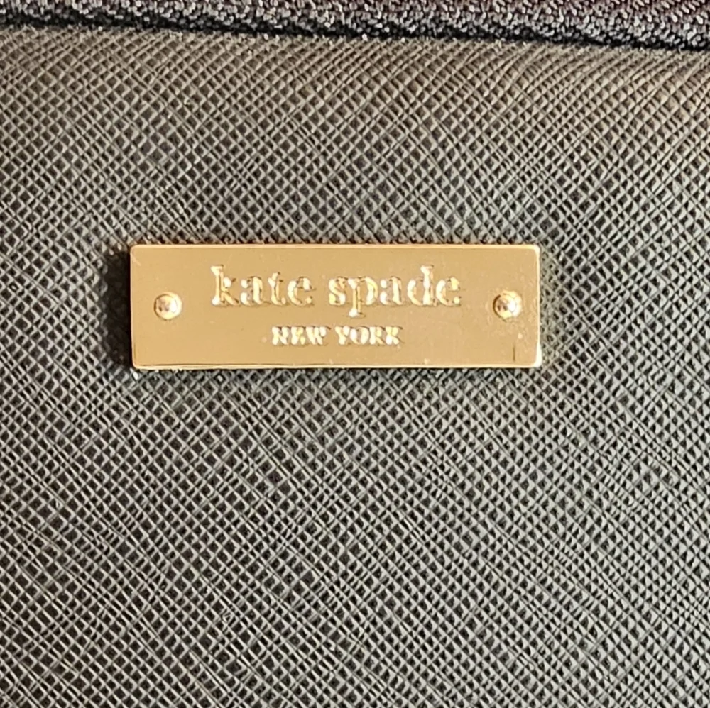 Kate Spade New York Zippered Black Saffiano Leather Laptop Sleeve